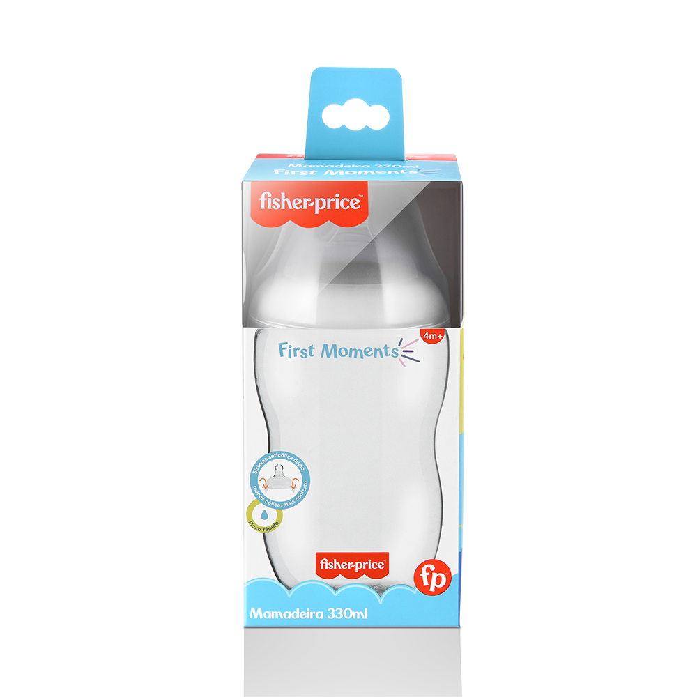 Mamadera Fisher Price First Moments Boca Ancha 330 ml BB1026-3