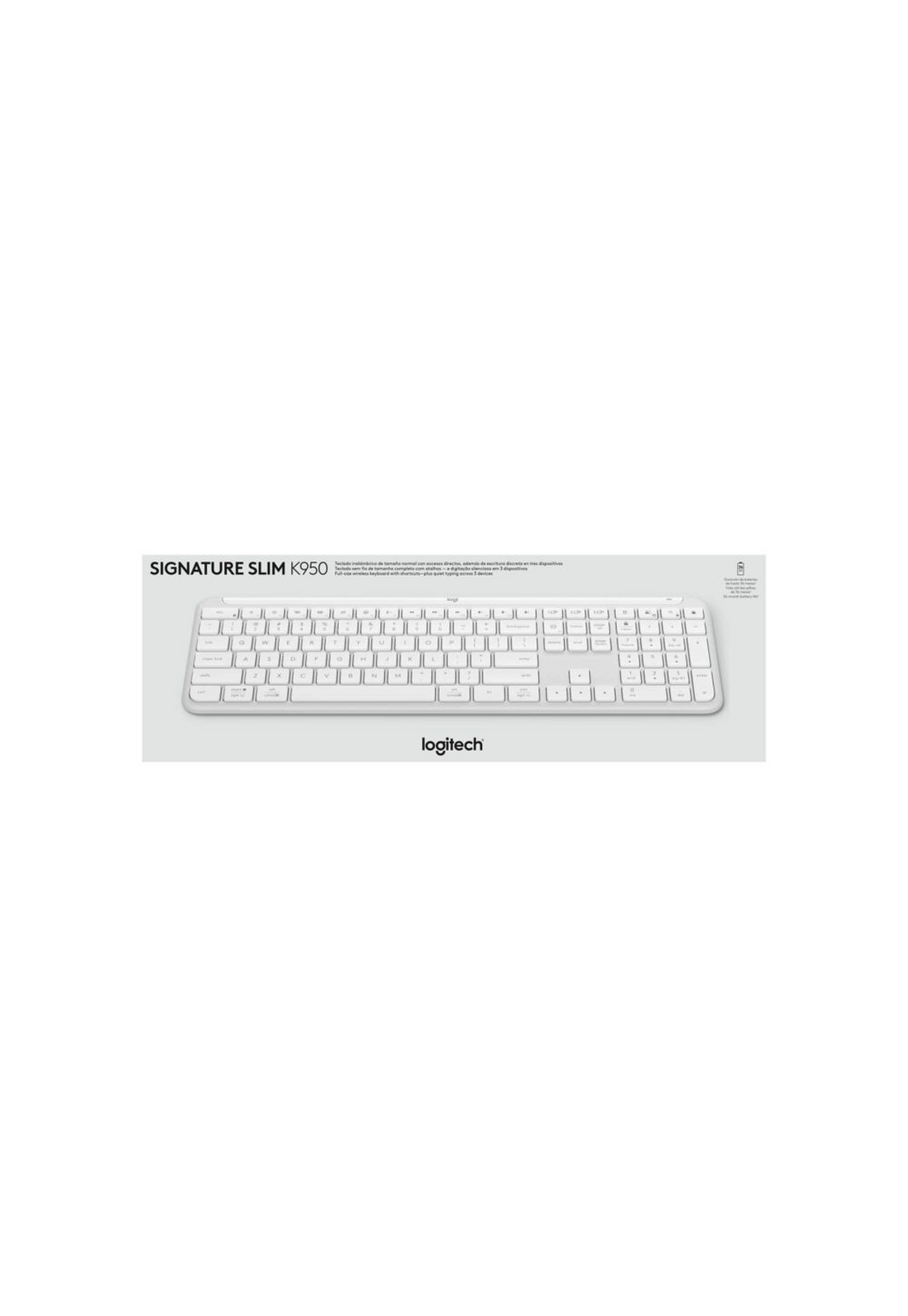 Teclado Inalambrico Logitech K950 Signature Esp Blanco-5