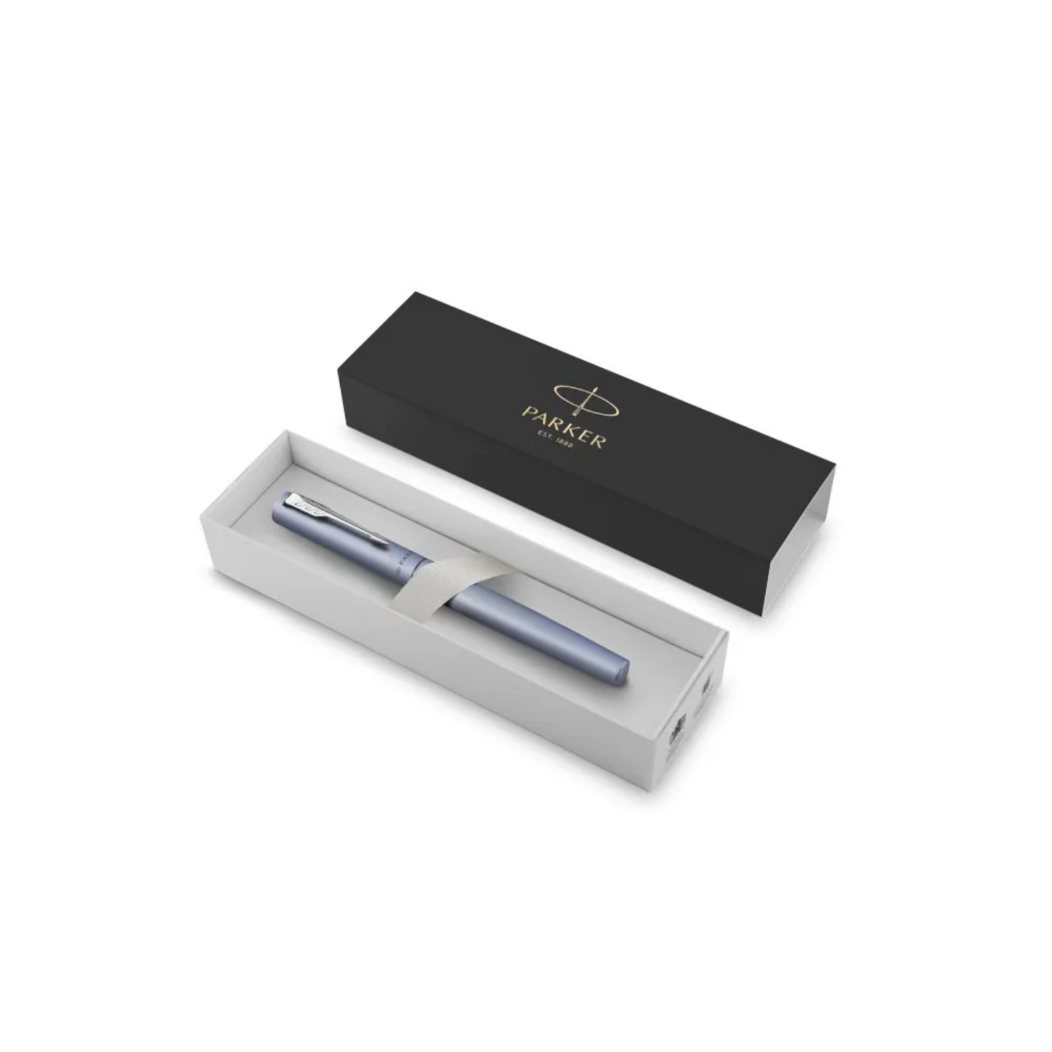 Bolígrafo Rollerball Parker Vector XL Celeste Met Tint Negra-2