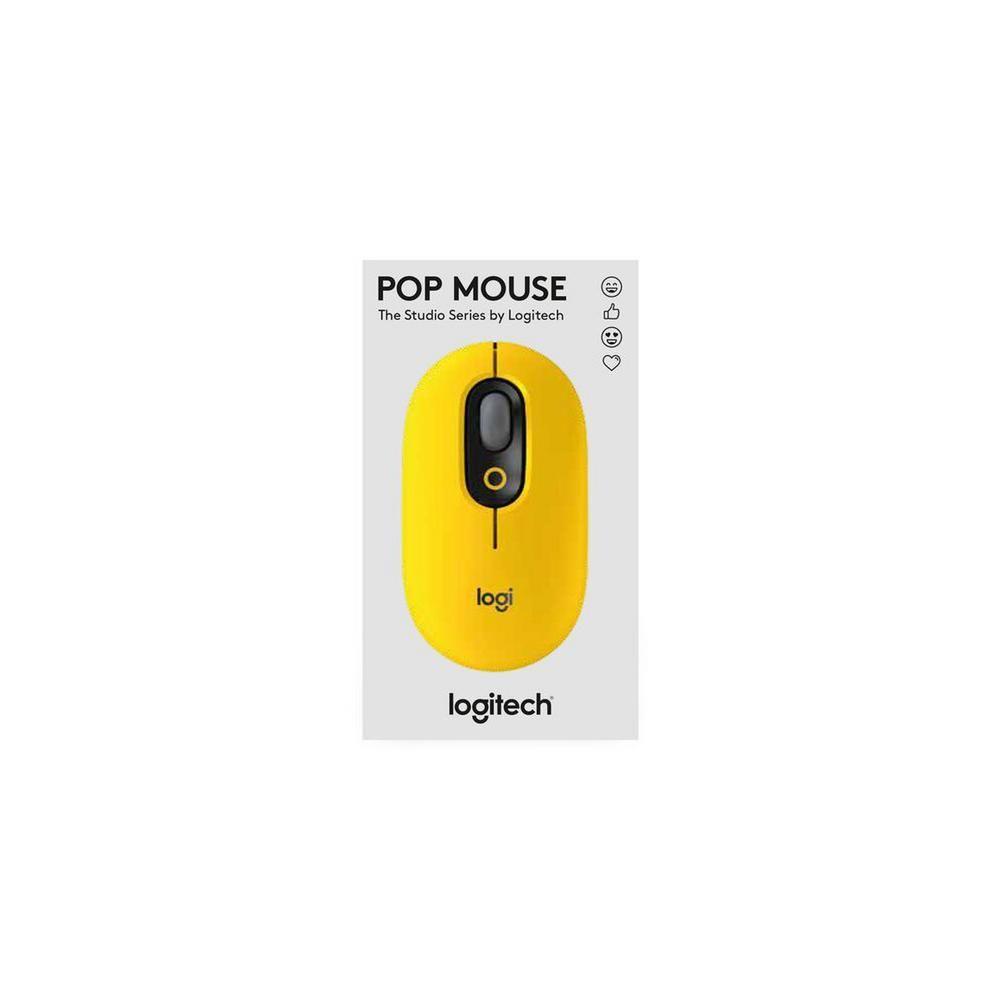 Mouse Inalambrico Logitech Pop Emoji Amarillo-7