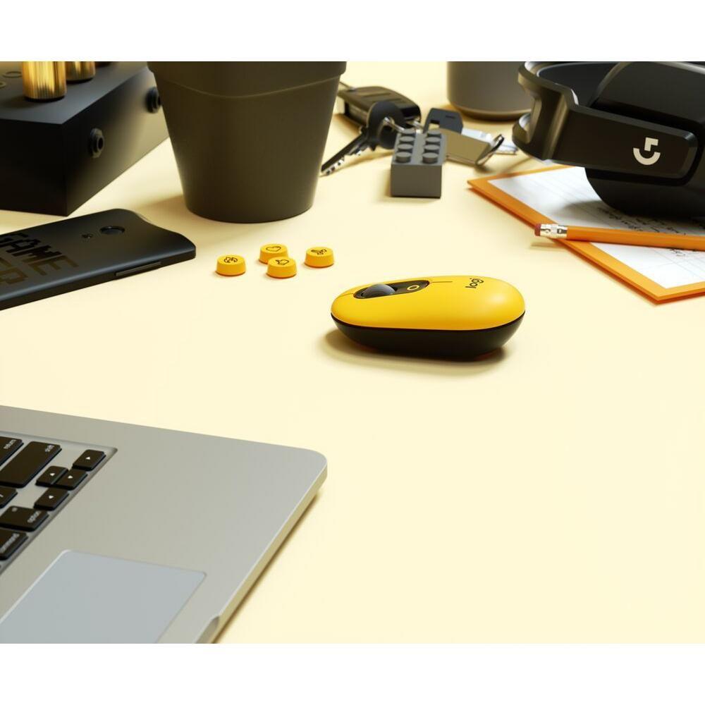 Mouse Inalambrico Logitech Pop Emoji Amarillo-8
