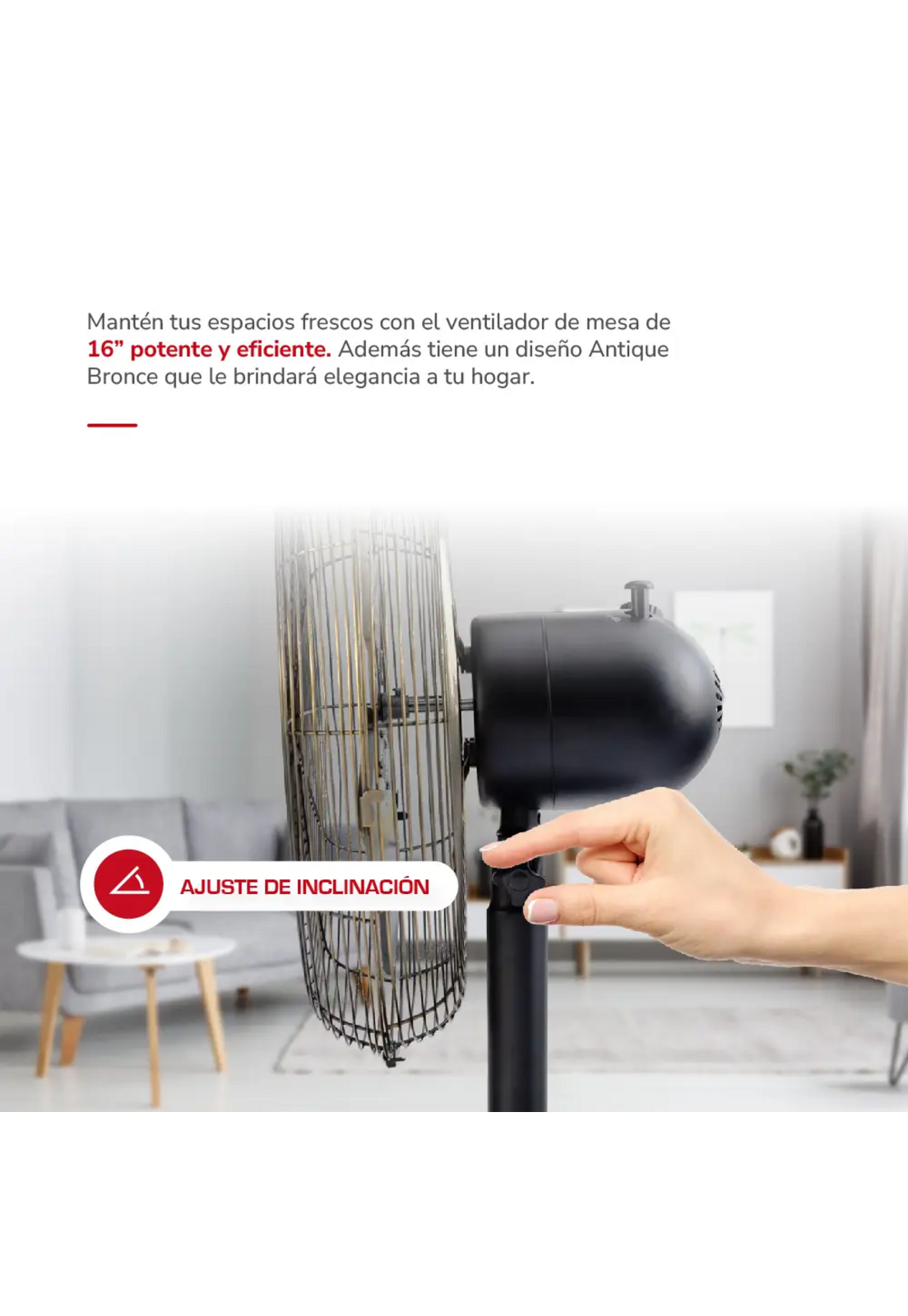 Ventilador Thomas TH-16BNM Pedestal Mesa 40cm 3 Veloc 50W-4