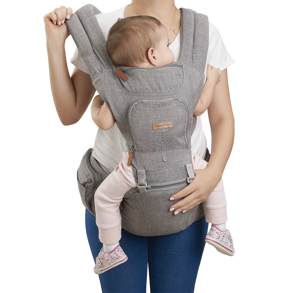 Canguro Porta Bebe Fisher Price Gris BB312-10