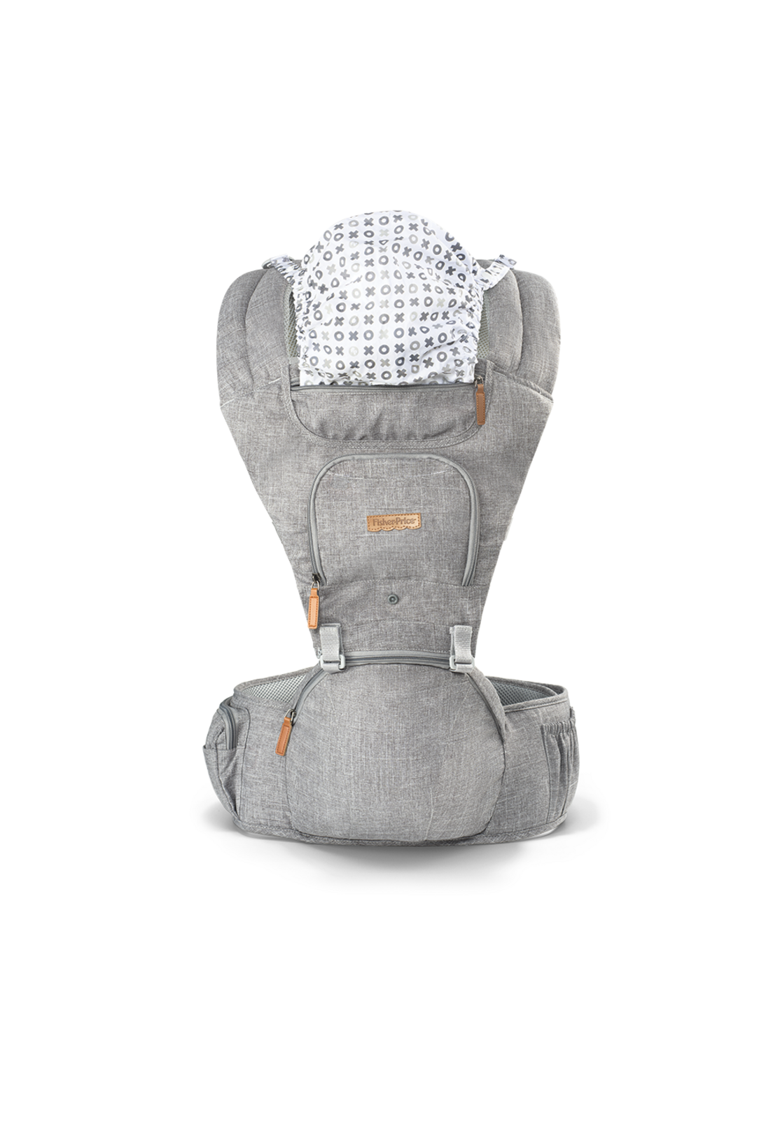 Canguro Porta Bebe Fisher Price Gris BB312-2