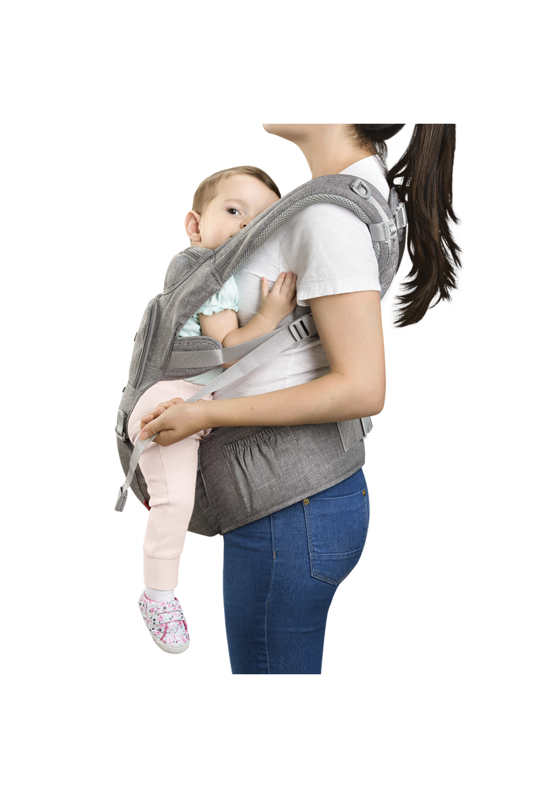 Canguro Porta Bebe Fisher Price Gris BB312-6