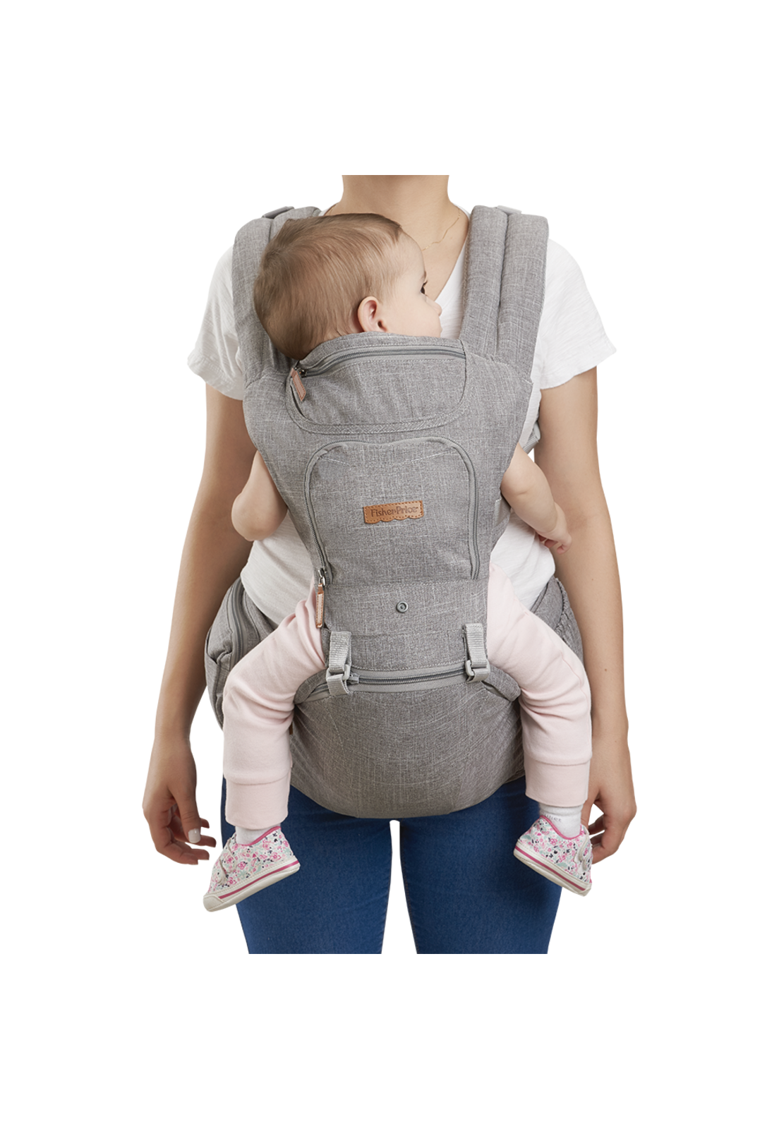 Canguro Porta Bebe Fisher Price Gris BB312-7