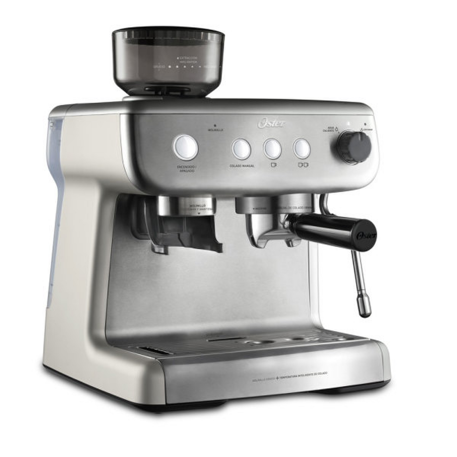Cafetera Oster Perfect Brew 15 Bar con Molinillo Gris-2