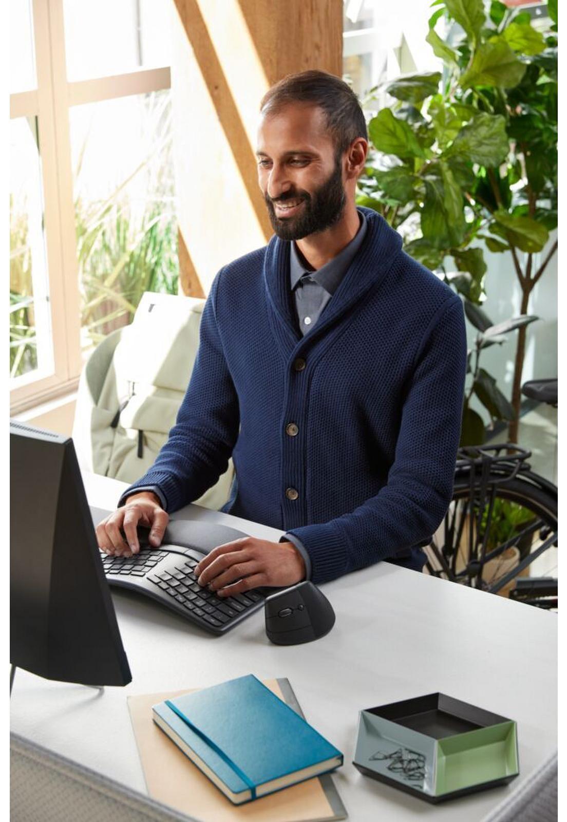 Mouse Vertical Inalambrico Logitech Lift Negro-8