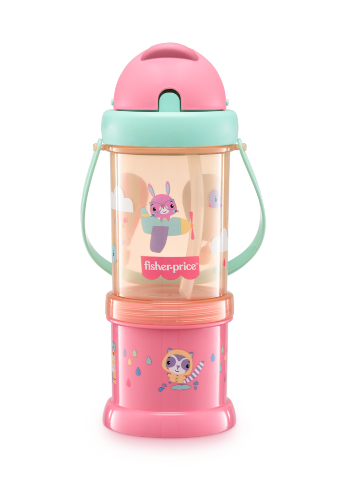 Vaso Porta Snack Fisher Price Playfyl Rosa Sunset BB1013-0