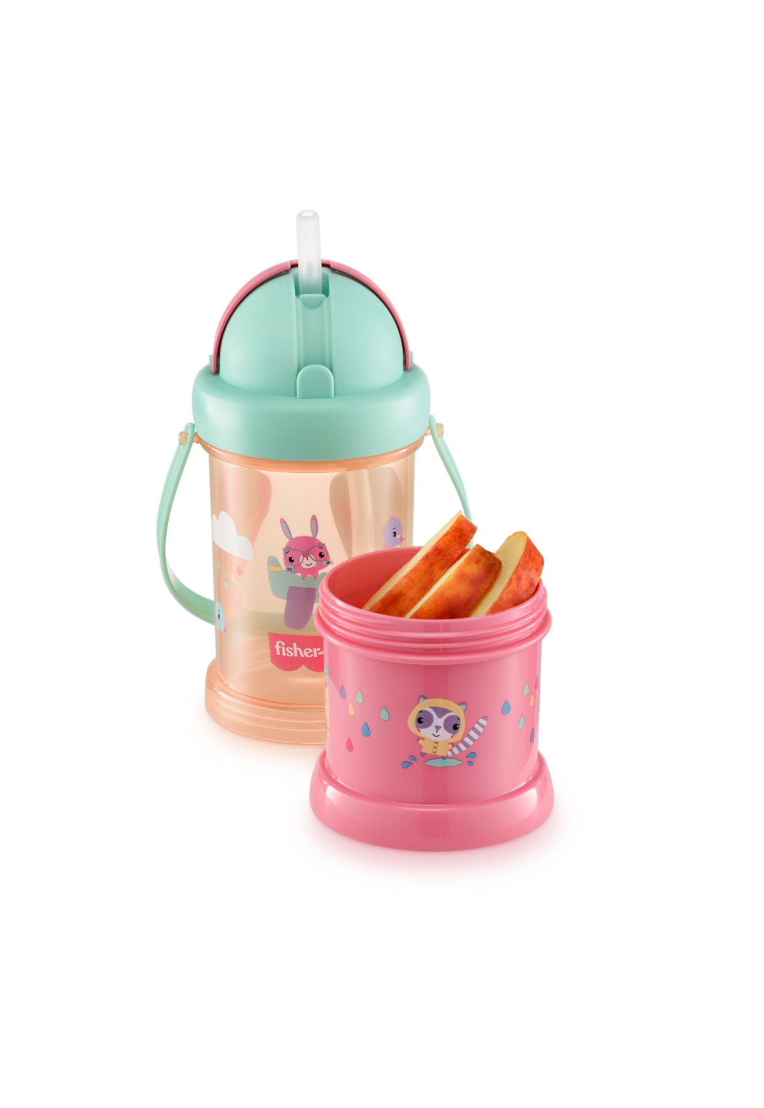 Vaso Porta Snack Fisher Price Playfyl Rosa Sunset BB1013-1