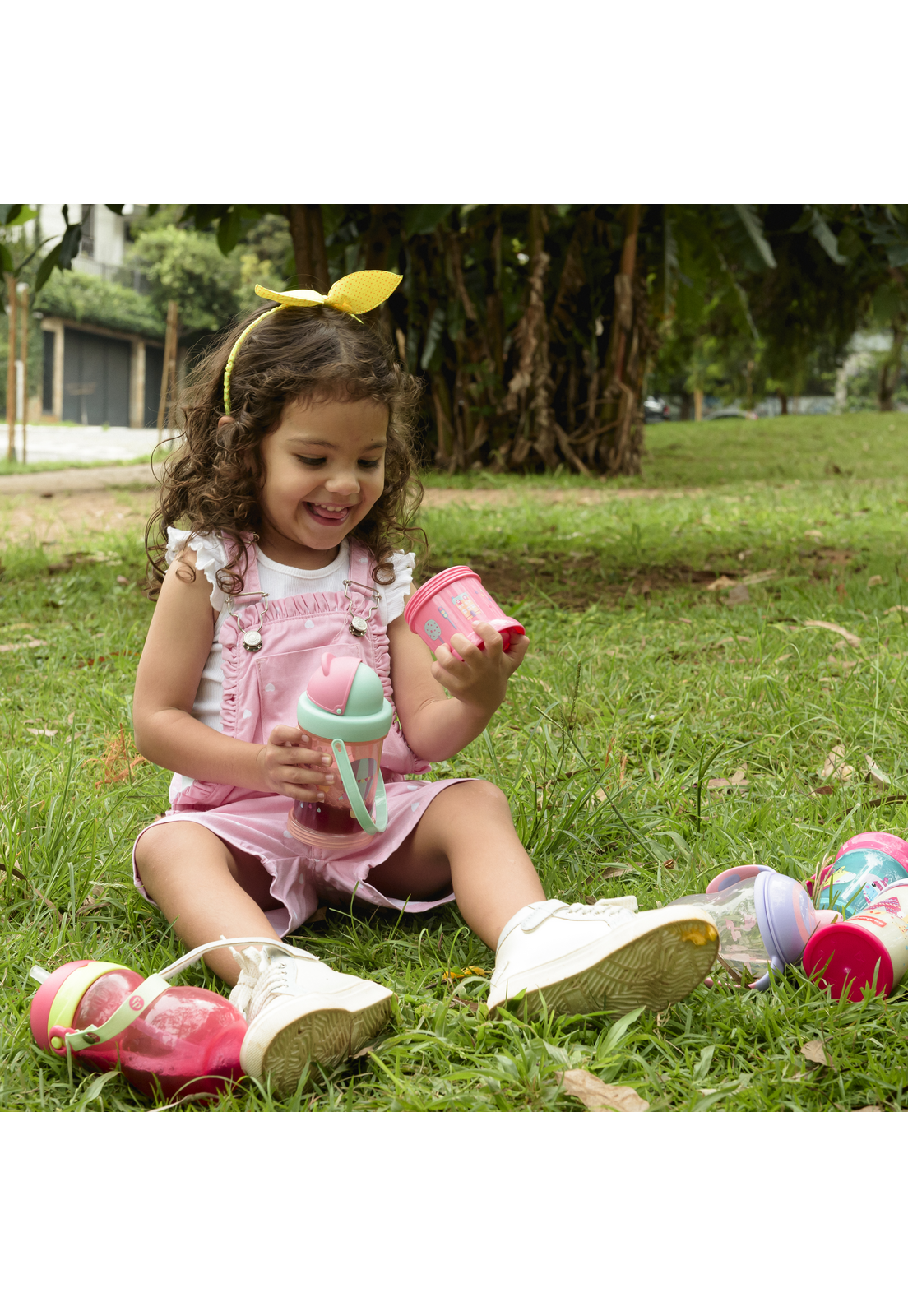 Vaso Porta Snack Fisher Price Playfyl Rosa Sunset BB1013-3