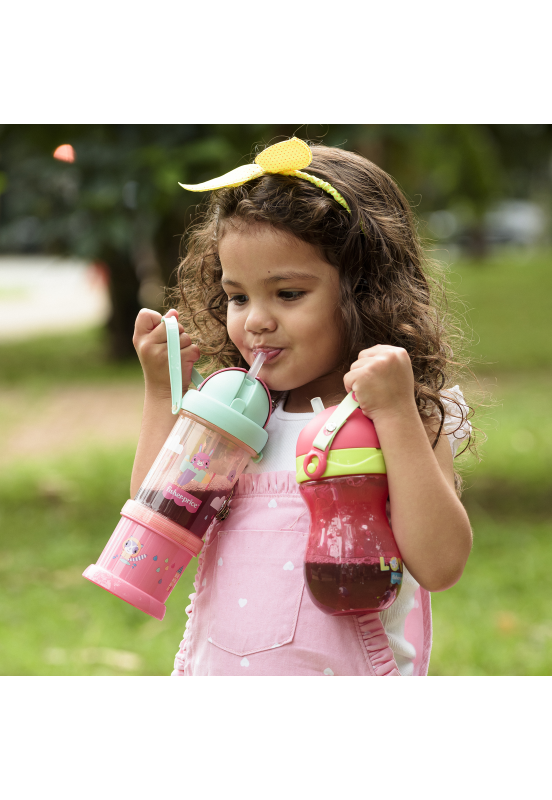 Vaso Porta Snack Fisher Price Playfyl Rosa Sunset BB1013-5