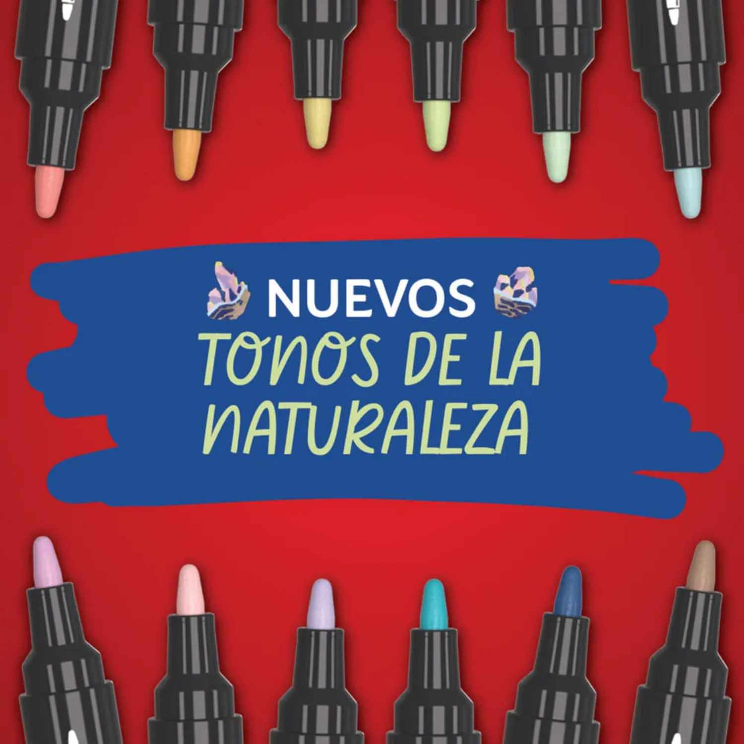 Set Lapices Acrilico Sharpie 12 Tonos Naturaleza Punta Bala-1
