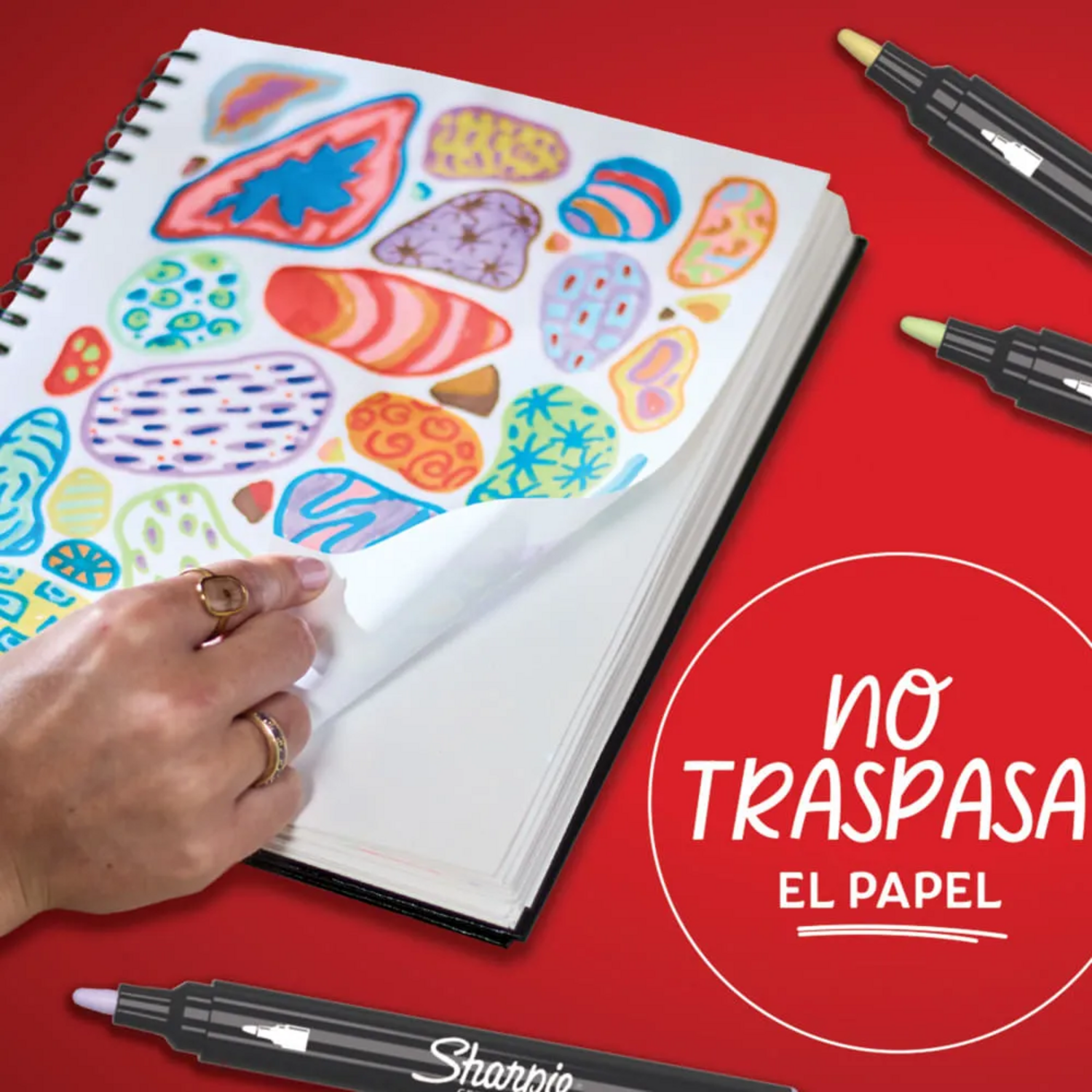 Set Lapices Acrilico Sharpie 12 Tonos Naturaleza Punta Bala-4