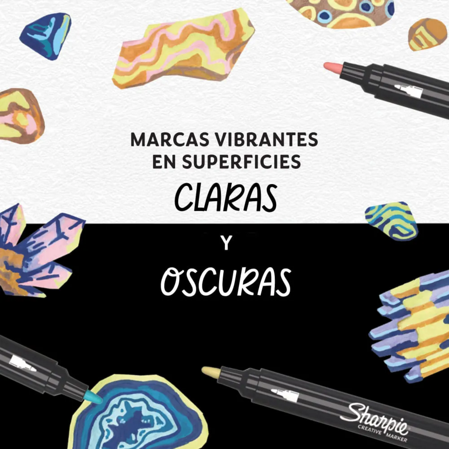 Set Lapices Acrilico Sharpie 12 Tonos Naturaleza Punta Bala-6