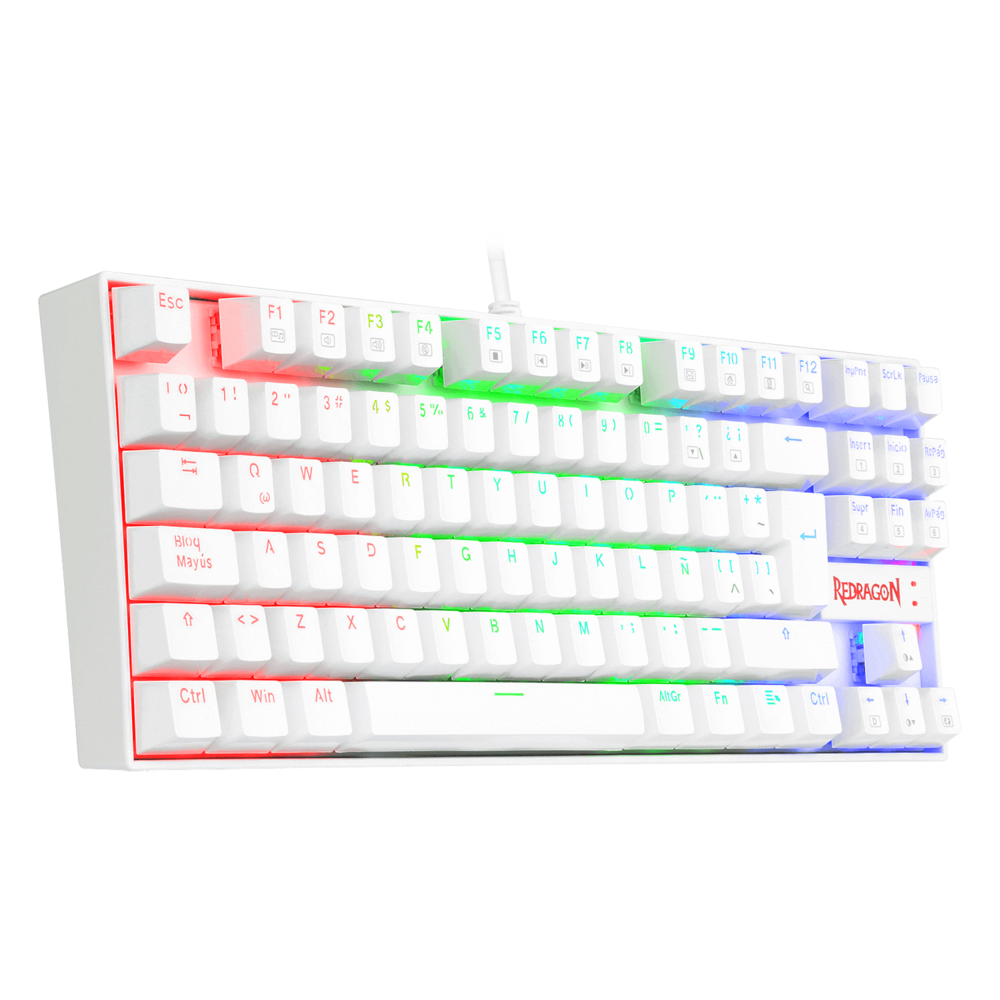 Teclado Gamer Redragon Kumara K552WRGB Blanco-2