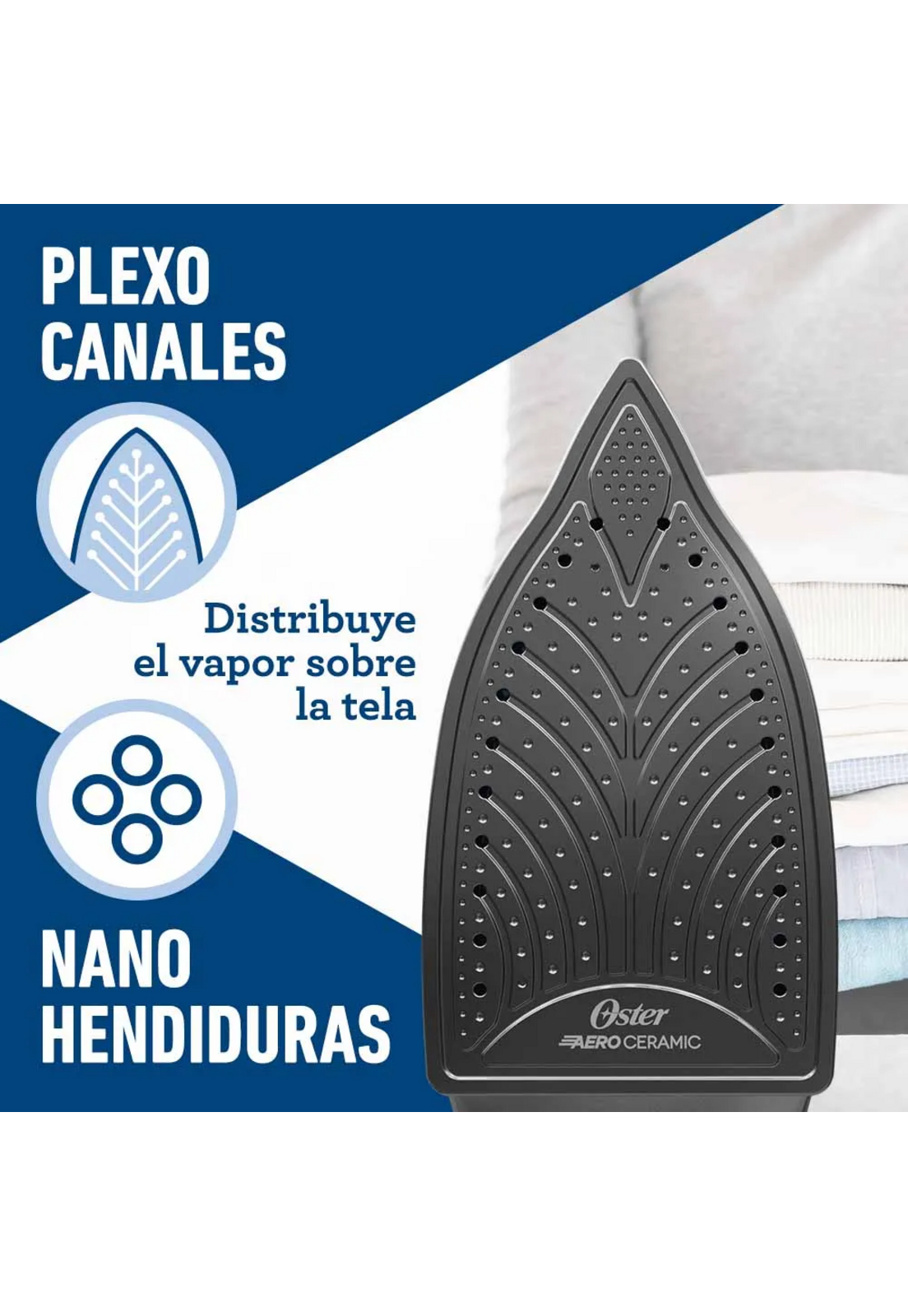 Plancha a Vapor Oster con Base Ceramica 2115027-9