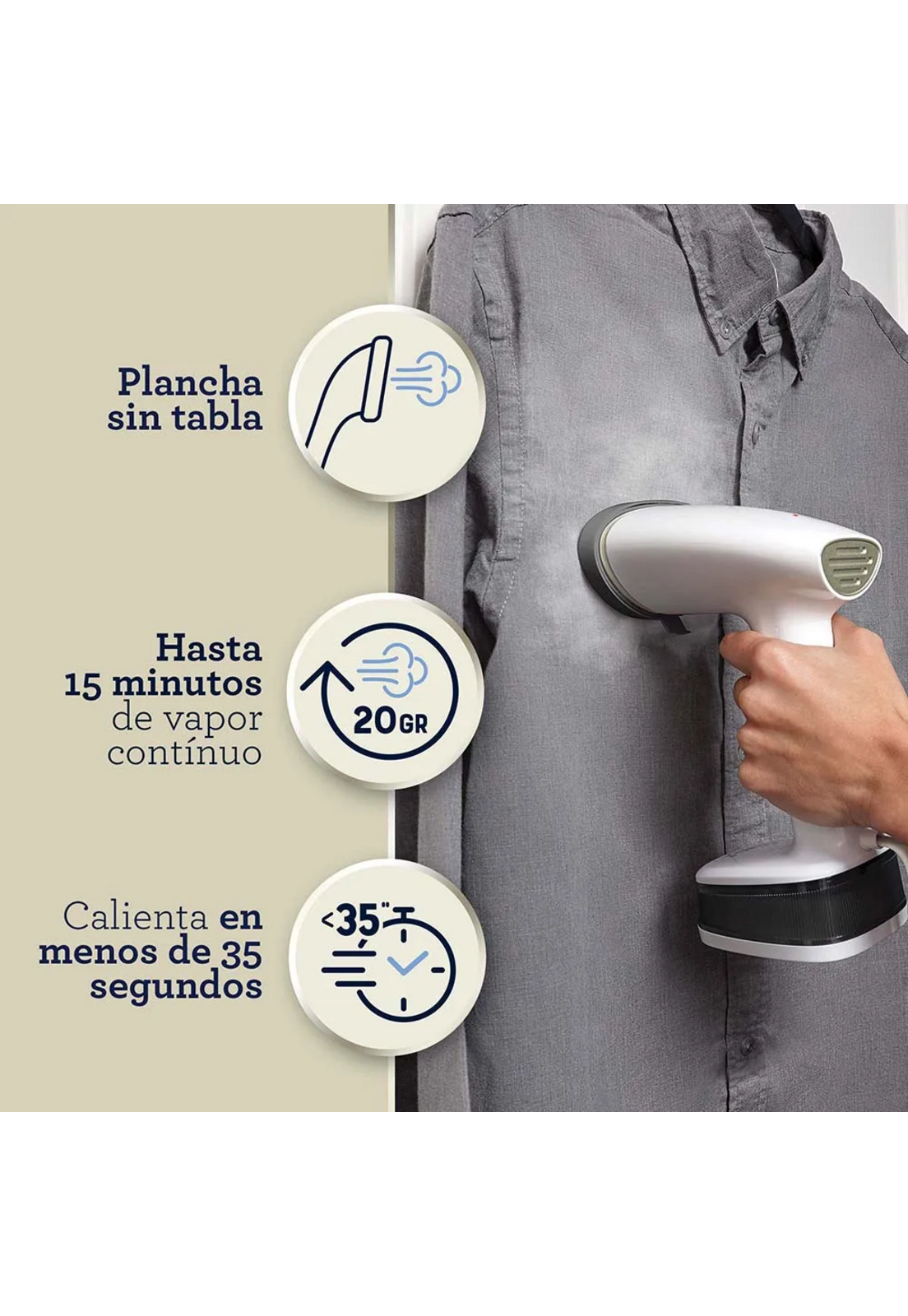 Plancha Vertical Oster Vaporizador GCSTF200 Blanca-2