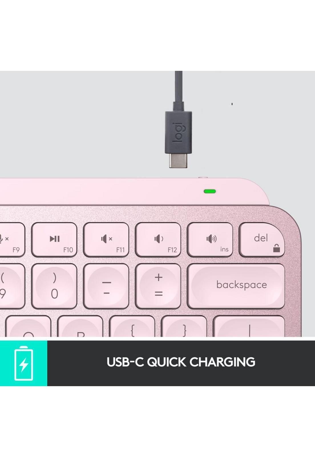 Teclado Logitech Mini MX Keys Rosa-6