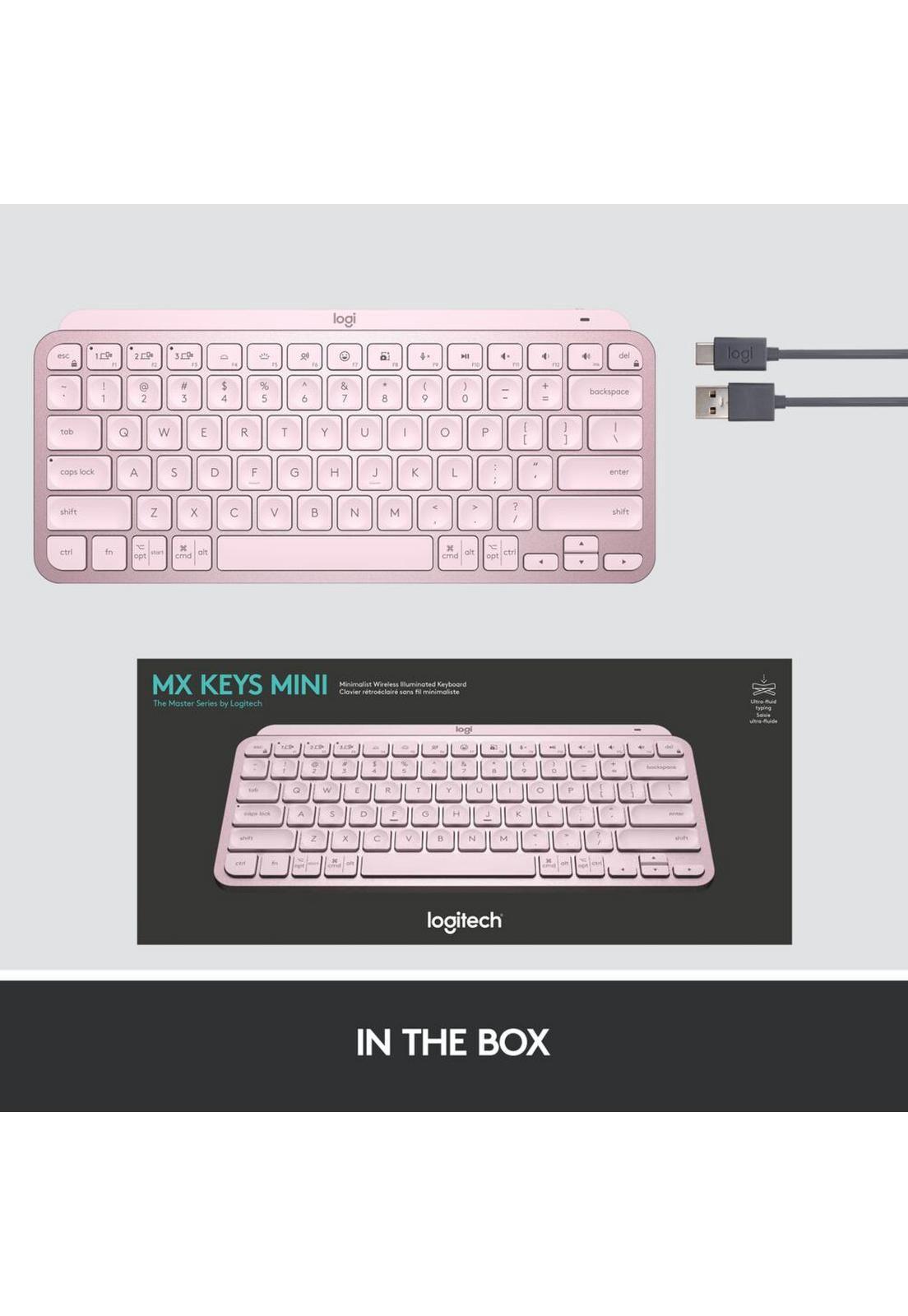 Teclado Logitech Mini MX Keys Rosa-7