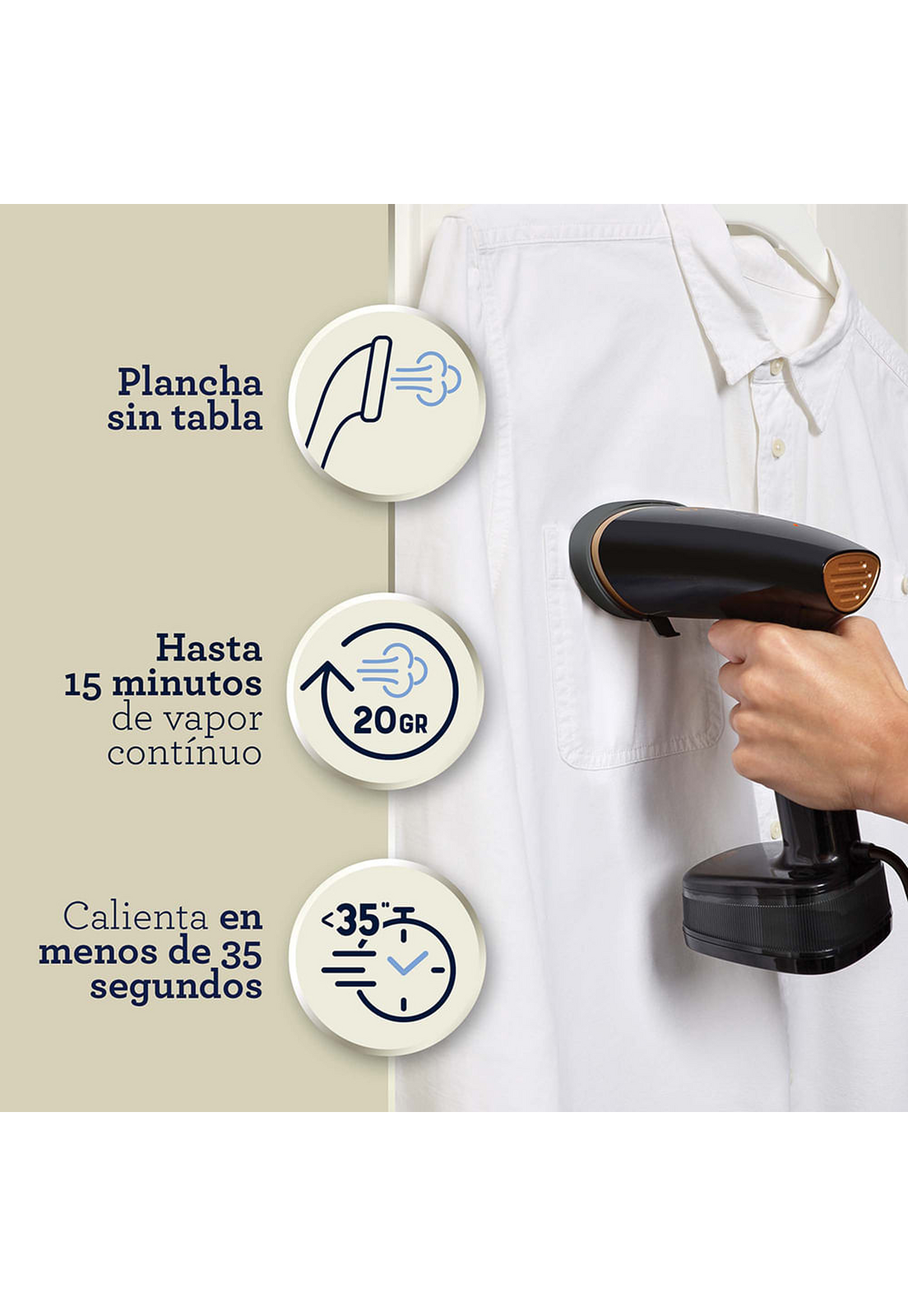 Plancha Vertical Oster Vaporizador GCSTF300 Negro-4