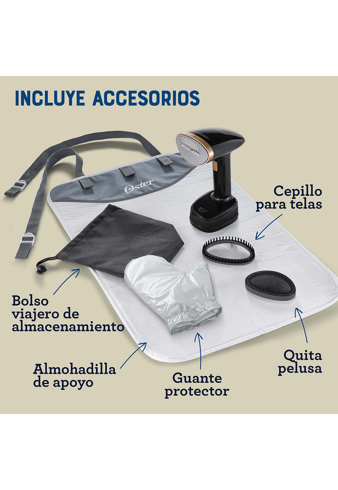 Plancha Vertical Oster Vaporizador GCSTF300 Negro-6