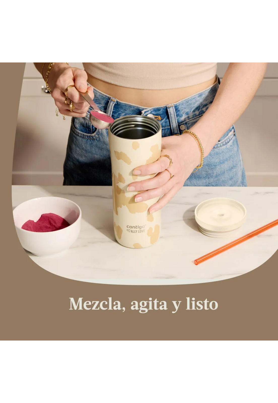 Vaso Termico 20H Frio Contigo Ally Love SV 2 Blanco 709 ml-6