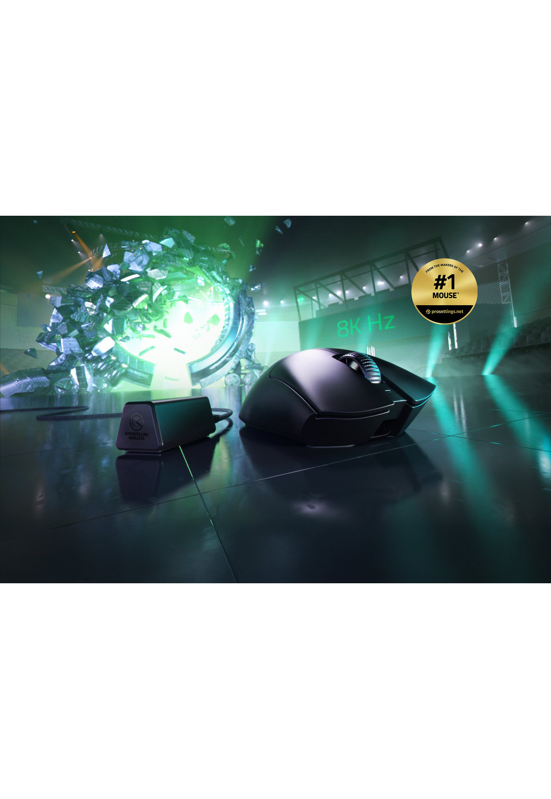 Mouse Razer Deathadder V3 Pro + Hyperpolling Dongle Negro-4