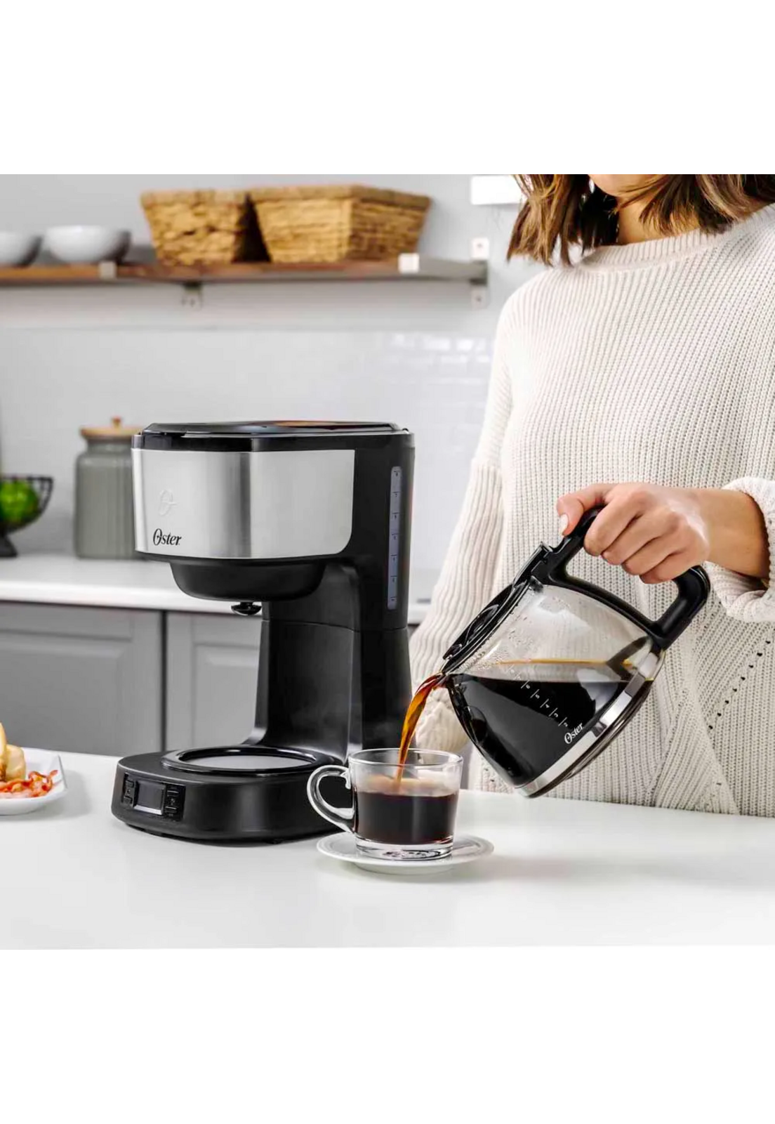 Cafetera Oster 8 Tazas Filtro Permanente y Apagado Auto-3