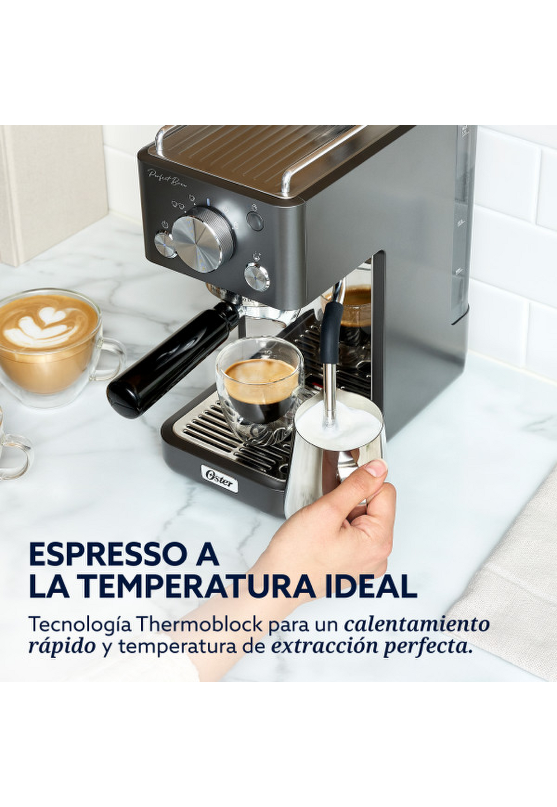 Cafetera Espresso Oster Perfect Brew 15 Bares 58 mm Compacta-6
