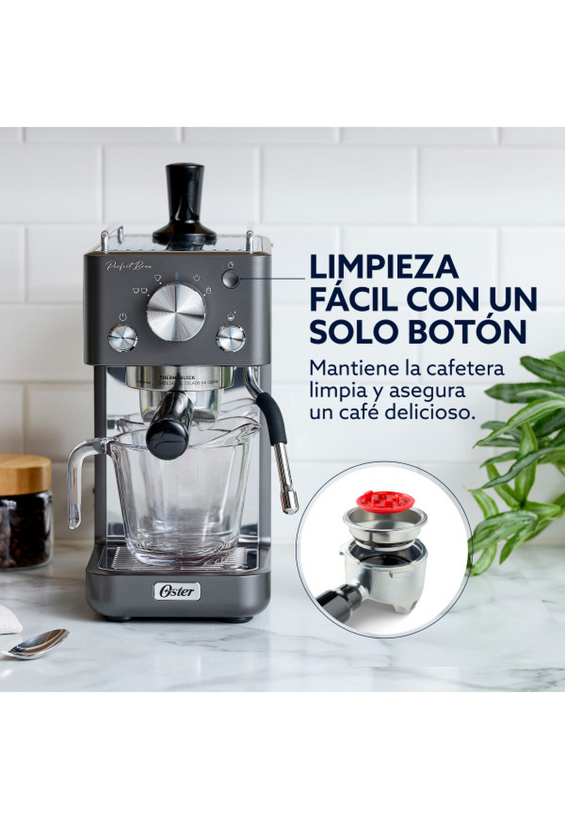 Cafetera Espresso Oster Perfect Brew 15 Bares 58 mm Compacta-7