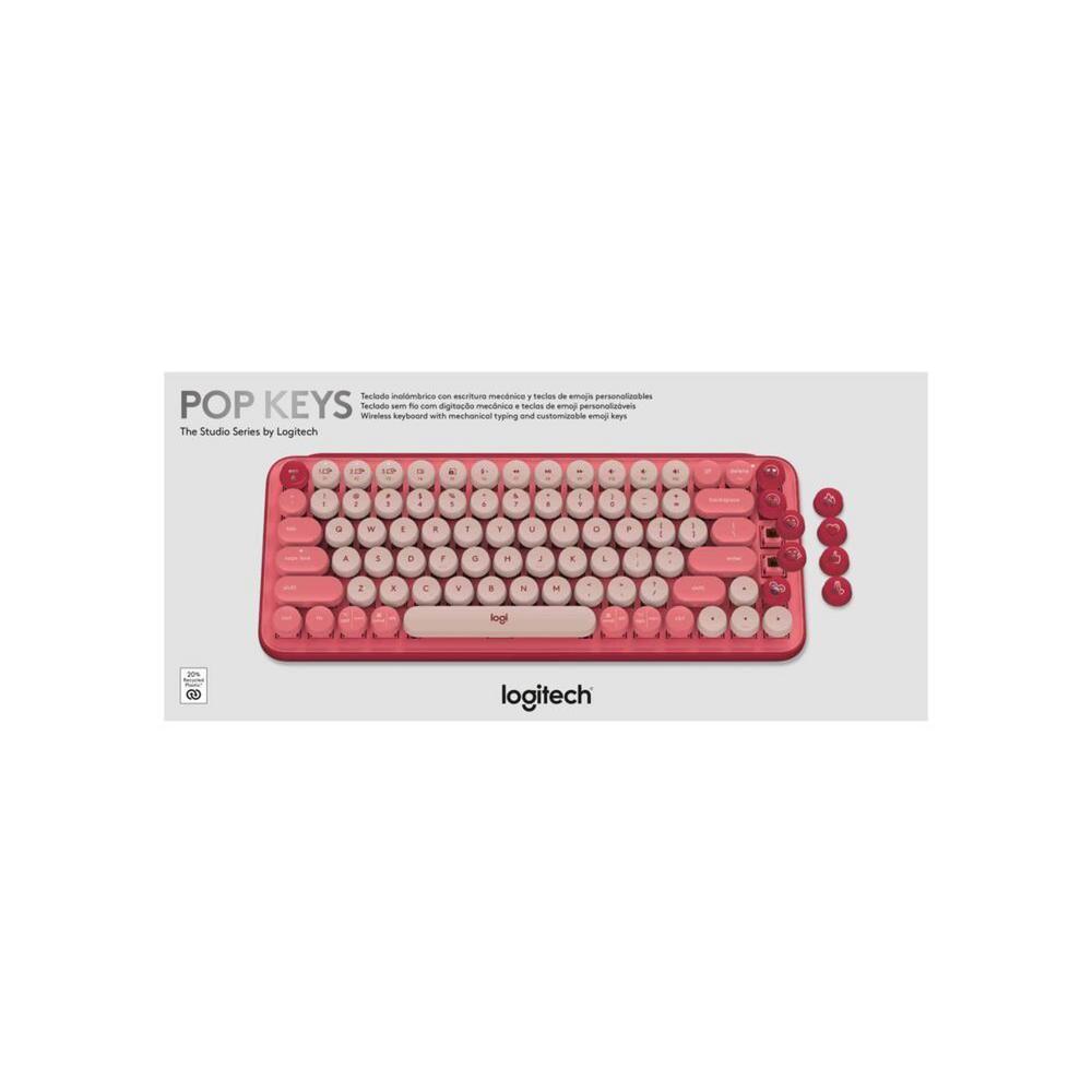 Teclado Logitech Pop Keys Rojo Heartbreaker-7