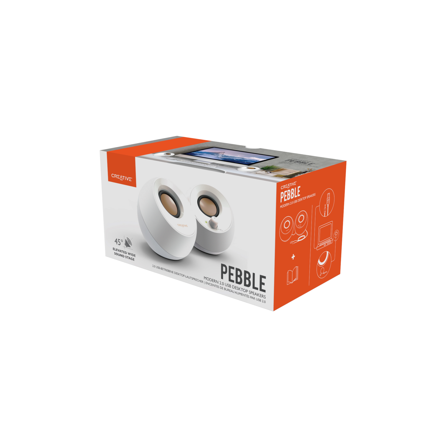 Parlante Creative Pebble Blanco-2