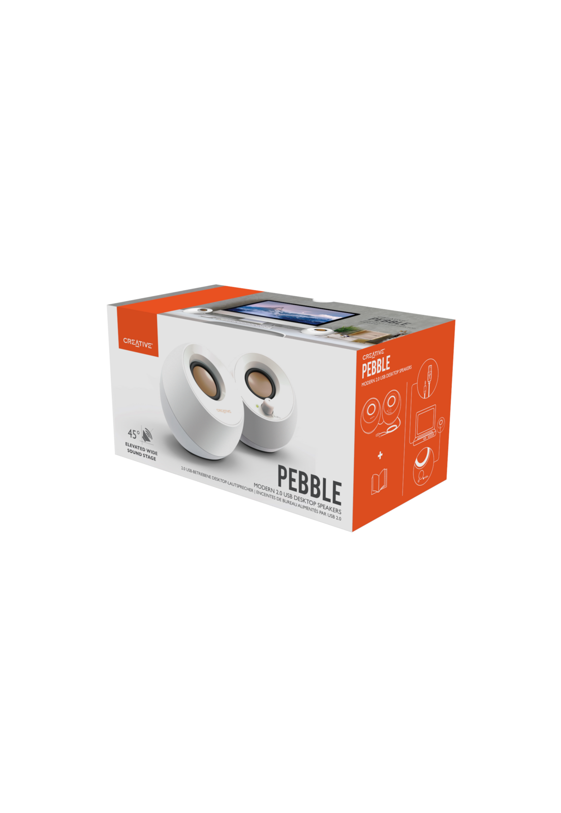 Parlante Creative Pebble Blanco-5