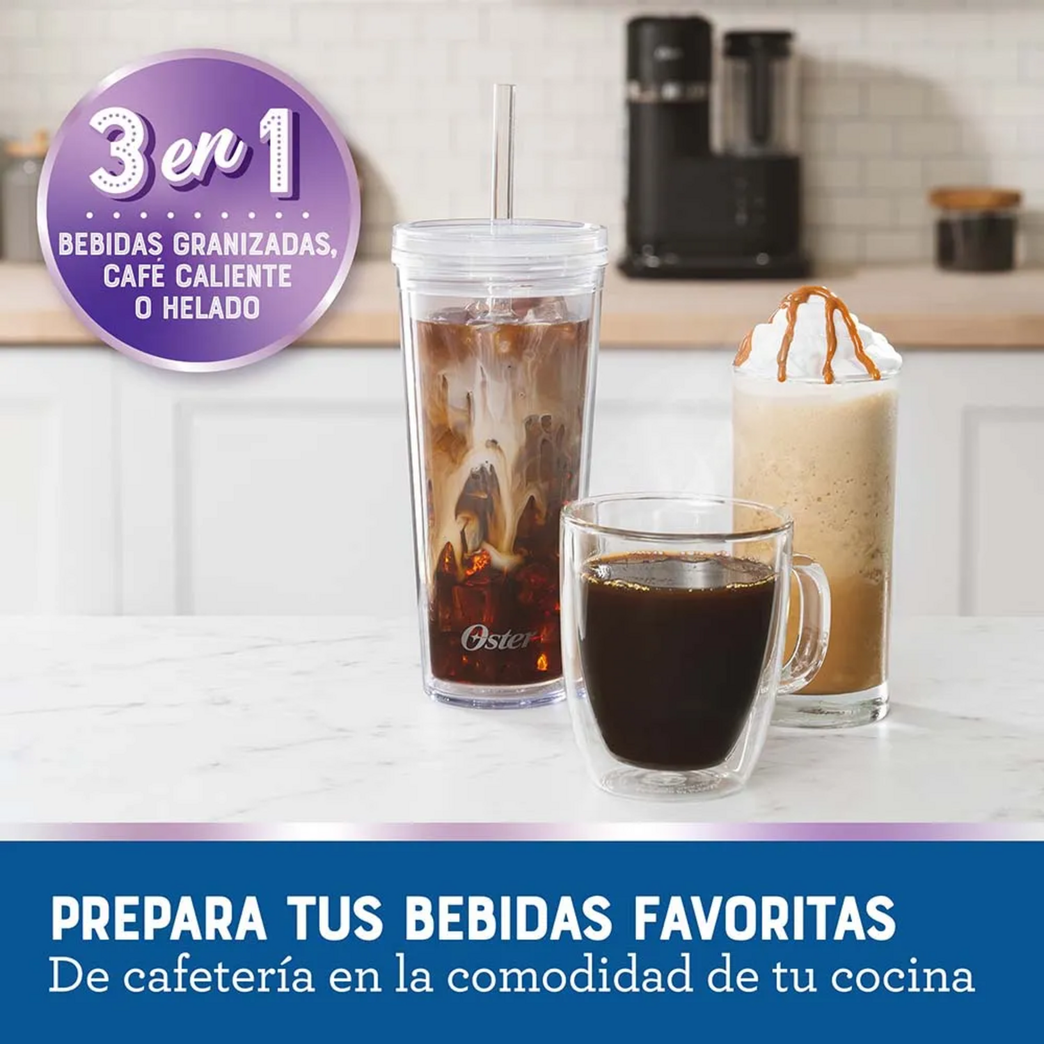 Cafetera Oster Frappe y Licuadora 3 Funciones 2186201-3