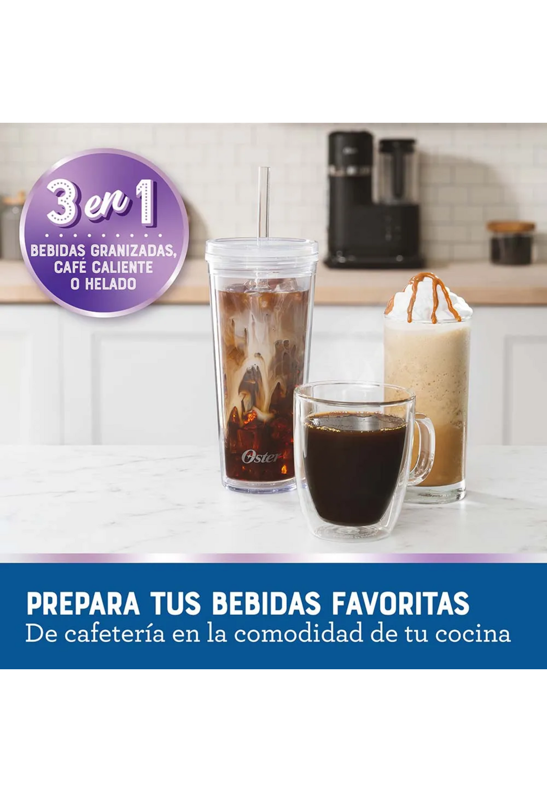 Cafetera Oster Frappe y Licuadora 3 Funciones 2186201-3