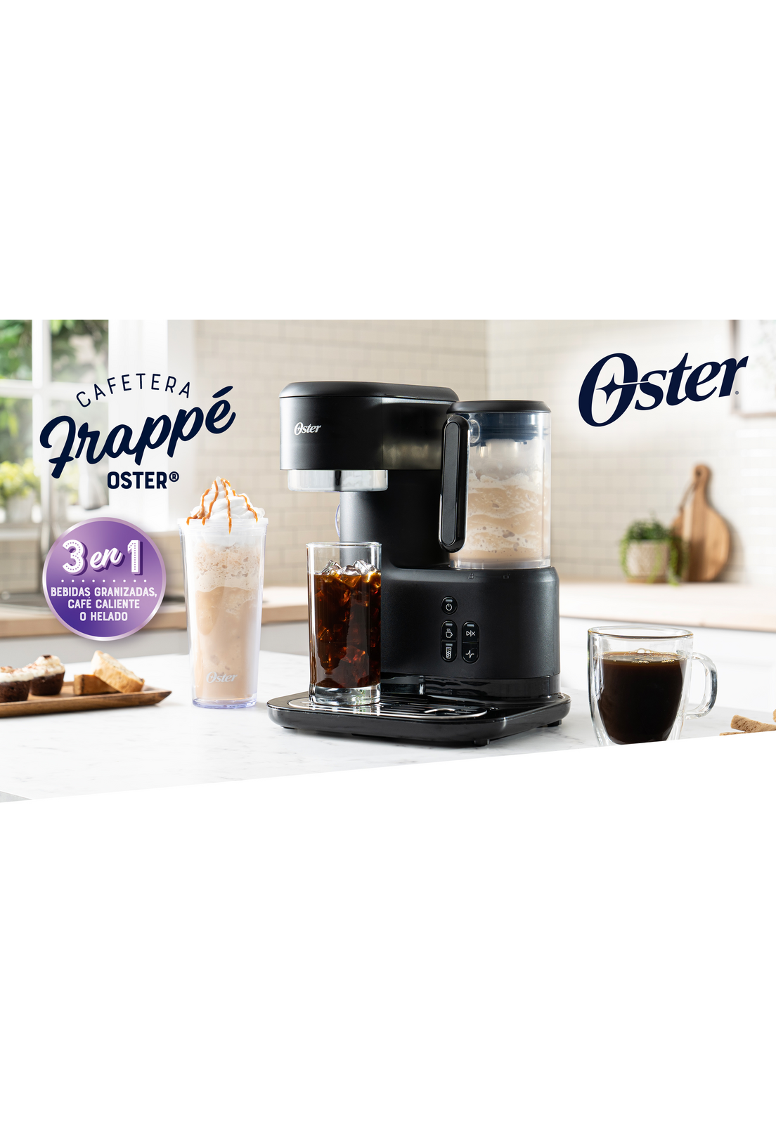 Cafetera Oster Frappe y Licuadora 3 Funciones 2186201-9