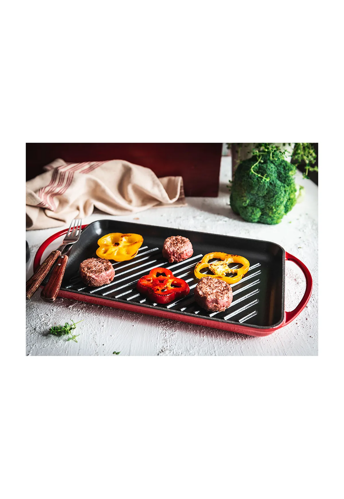 Parrilla Fierro Rectangular Jata 33x21 GR33 Roja-4