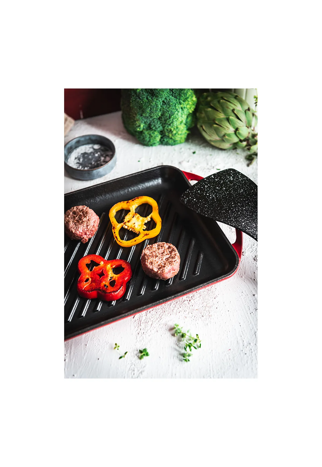 Parrilla Fierro Rectangular Jata 33x21 GR33 Roja-5