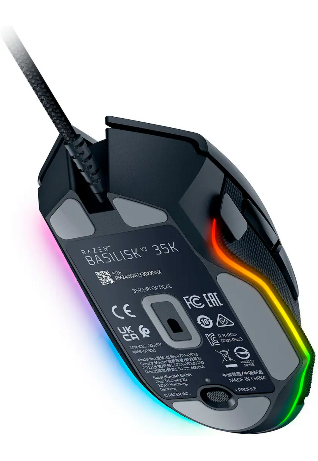 Mouse Gamer Razer Basilisk V3 35K Sensor Gen-2 Cable Usb-1