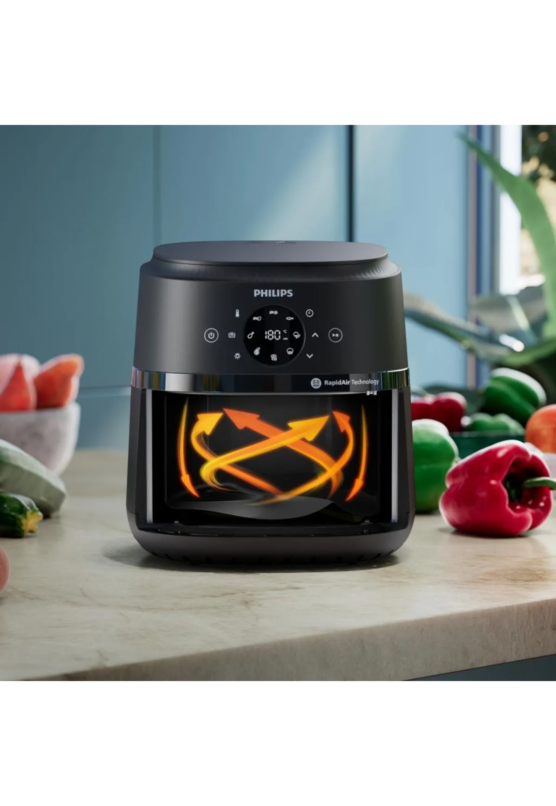 Freidora Air Fryer Philips 4,2L NA220 Ventana Digital-2