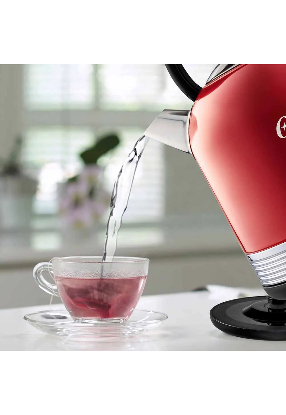 Hervidor Oster Rojo 2,5L Tipo Tetera con Termómetro Acero-5