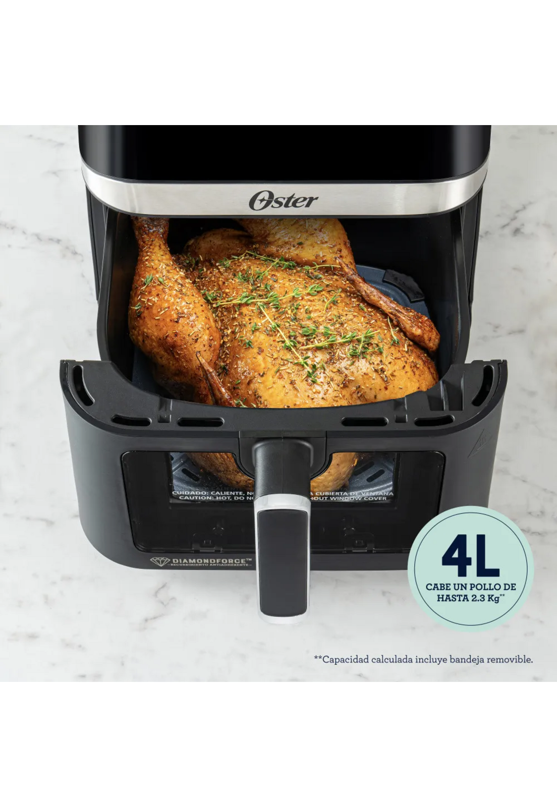 Freidora Air Fryer Oster 4L Visor 10 Prog 2204820-5