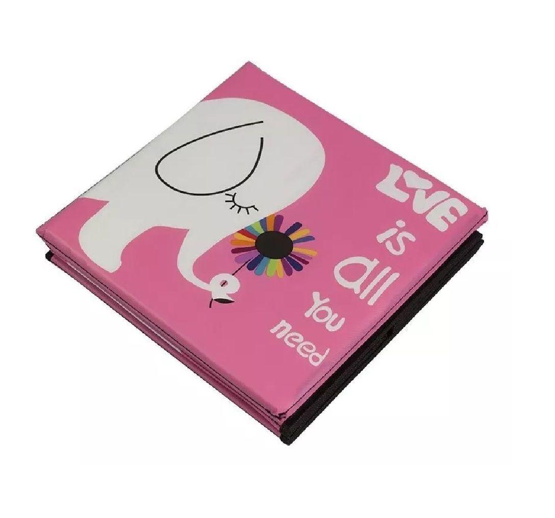 Organizador De Juguetes Plegable Caja De Almacenamiento Rosa Elefante-3