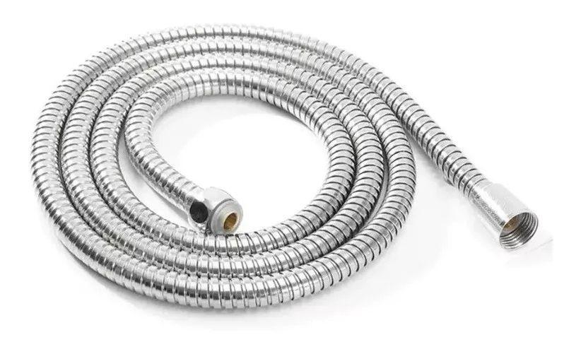 Manguera Flexible Ducha Extensible De Acero Inoxidable 2mts-1