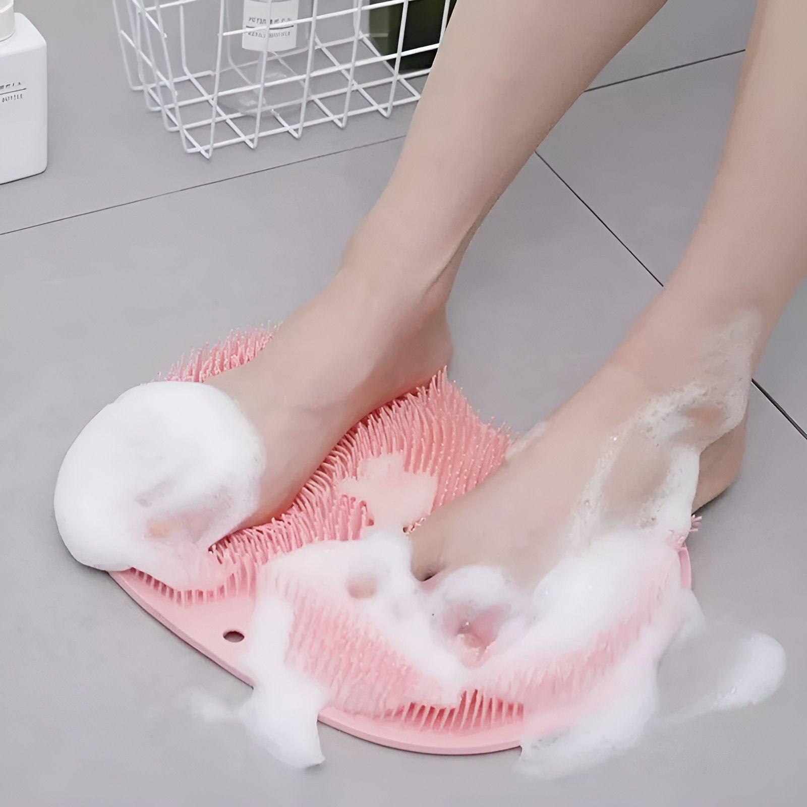 Alfombra De Baño Masajeador Exfoliante Cepillo Pies Ducha ROS-2