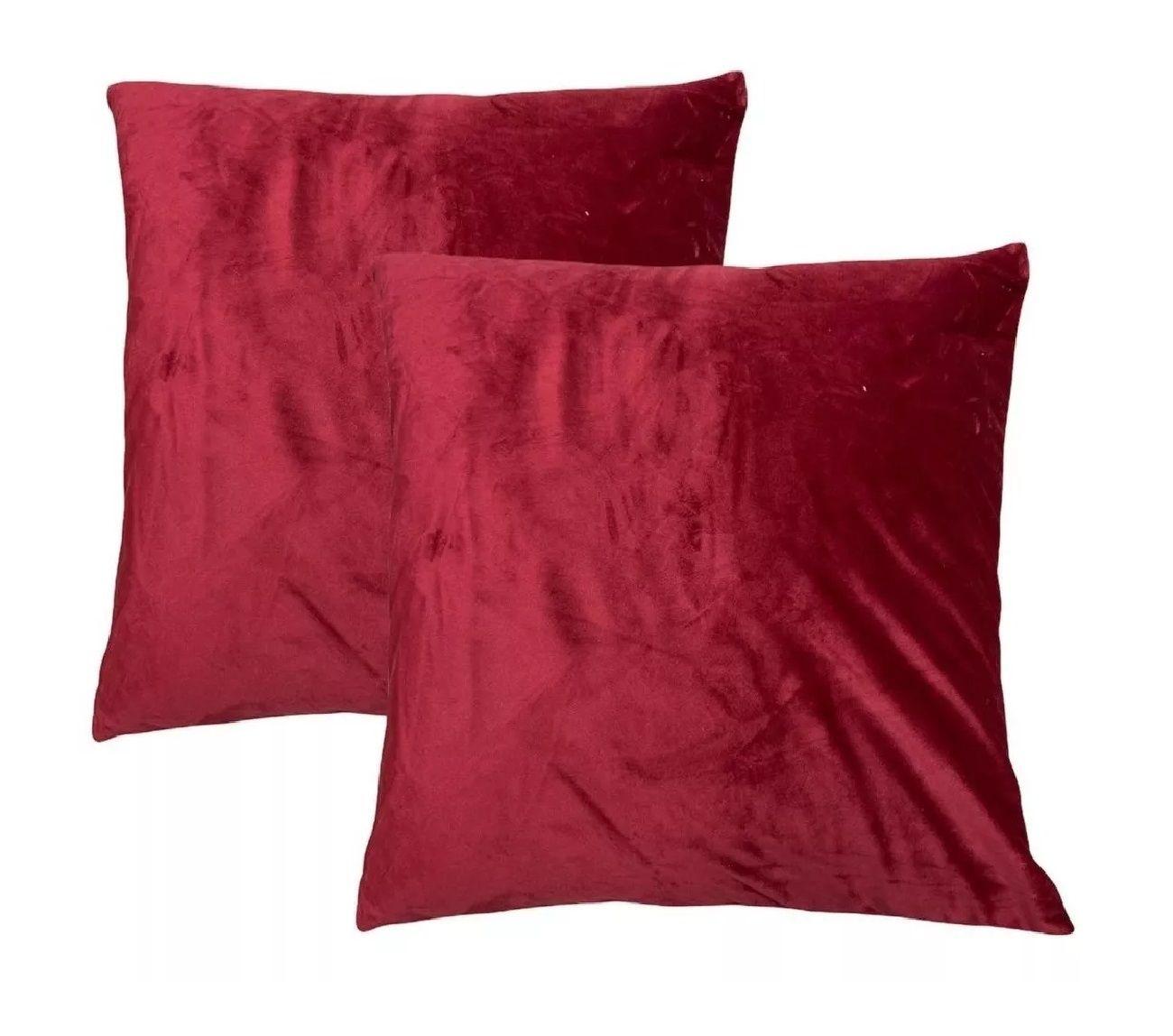 Pack X2 Funda Cojines Terraza Fundas Funda Cojín Decorativo Burdeo-0