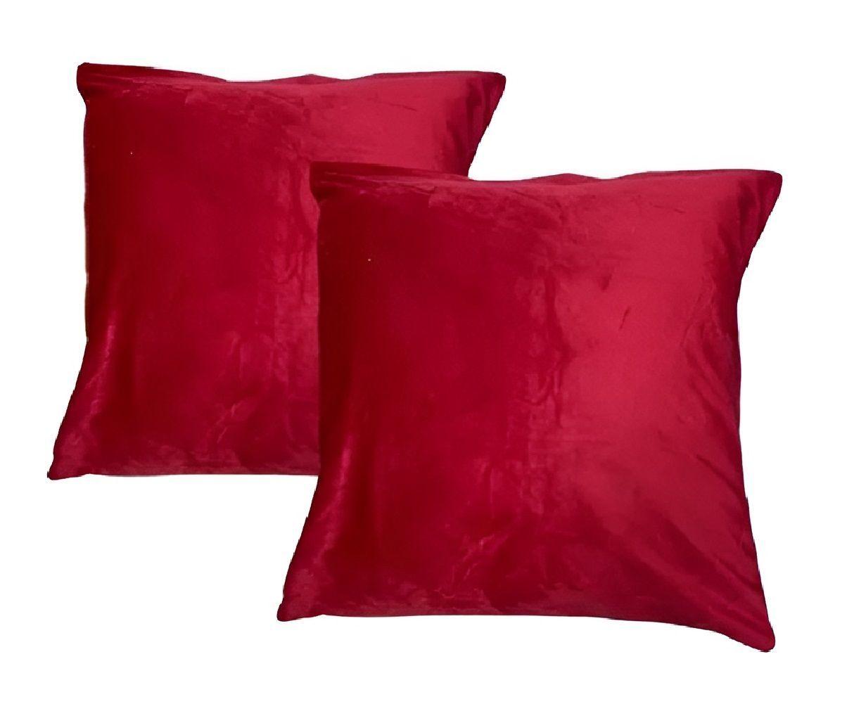 Pack X2 Funda Cojines Terraza Fundas Funda Cojín Decorativo Rojo-0