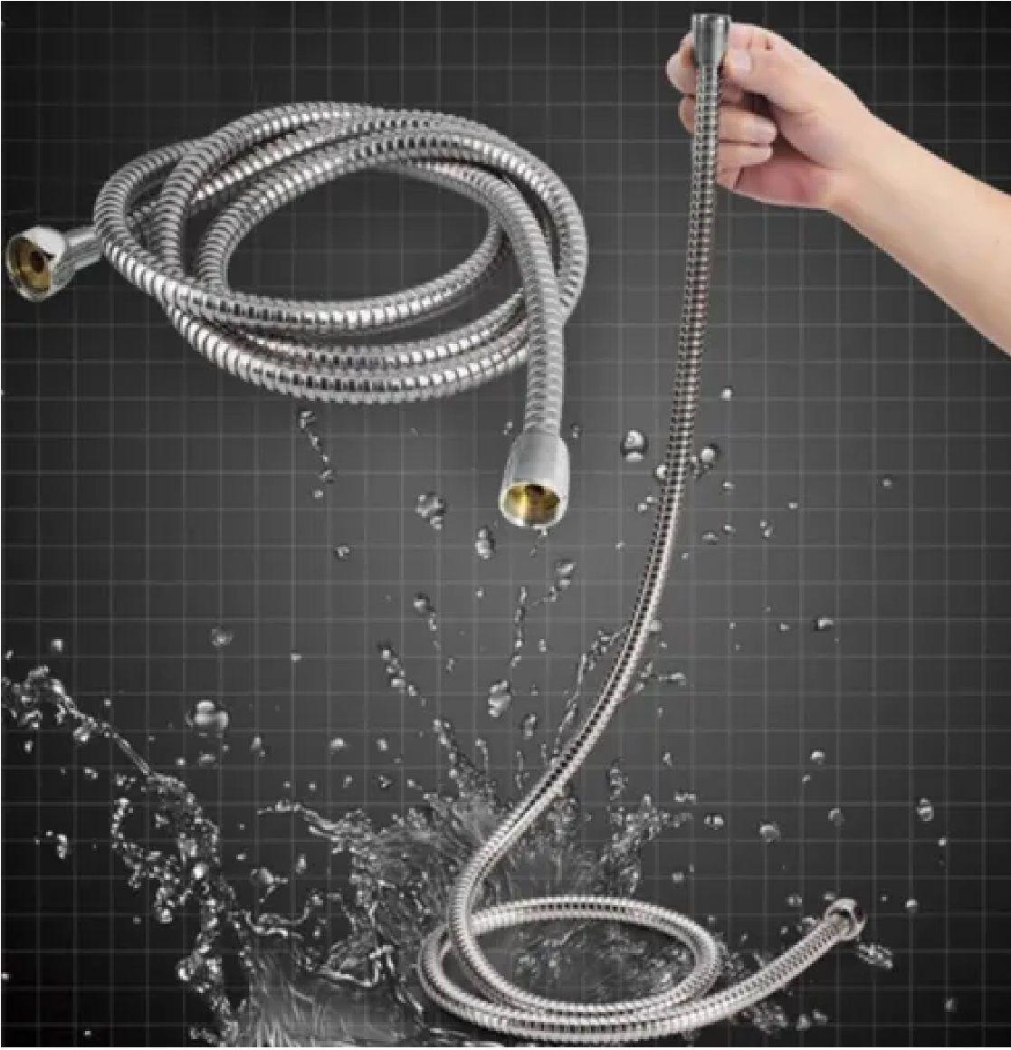 X5 Manguera Flexible Ducha Extensible De Acero Inoxidable 2m-1
