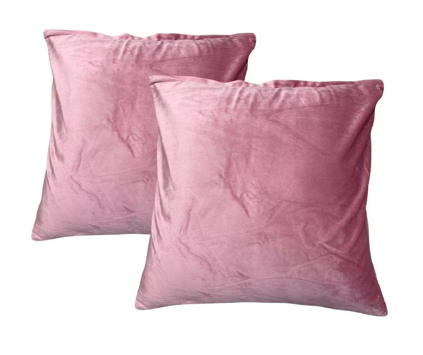 Pack X2 Funda Cojines Terraza Fundas Funda Cojín Decorativo Rosa-0